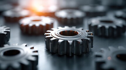 A cluster of synchronized database servers in a modern tech environment.