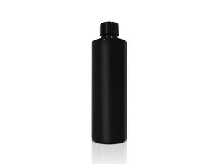 Black plastic bottle PNG transparent.