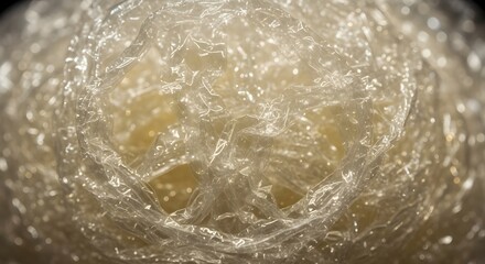 Obraz premium Abstract image showing a clear plastic wrap with visible texture and reflections, suitable for backgrounds or conceptual designs in various contexts