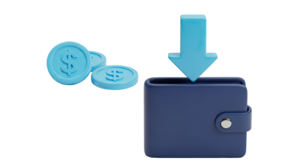 Wallet with incoming cash flow