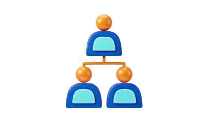 3D Organization Chart Icon