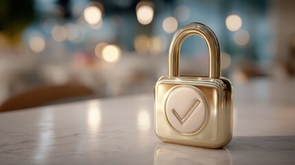 A prominent SSL security certificate icon displayed in a digital context.