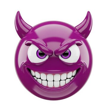 Purple devilish emoji