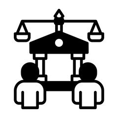 Civil Law Icon Mixed Style Vector Illustration