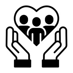 Human Rights Icon Mixed Style Vector Illustration