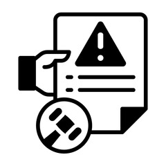 Law Notice Icon Mixed Style Vector Illustration