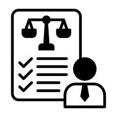 Legal Rights Icon Mixed Style Vector Illustration