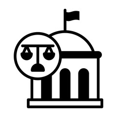 Legislation Icon Mixed Style Vector Illustration