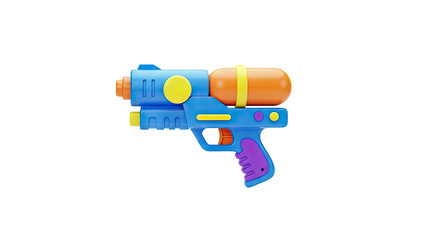 3D Render of a Blue and Orange Toy Water Gun