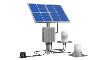Solar-Powered Weather Station with Sensors
