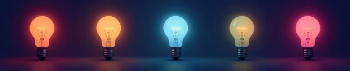 Modern flat style lamp icons, ideal for app interfaces , bright, decor, interface