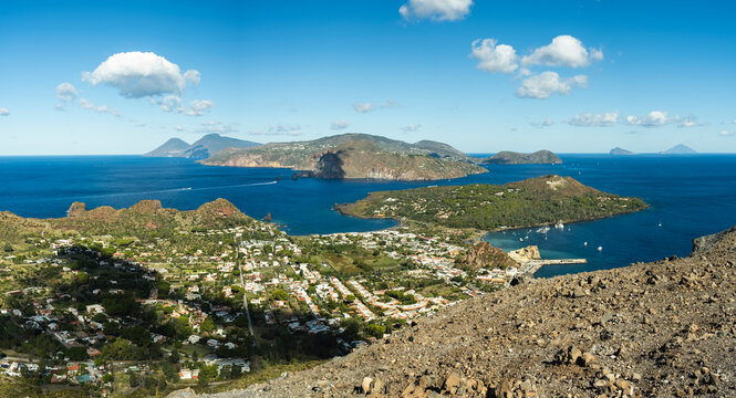 Panoramic Aeolian Islands View