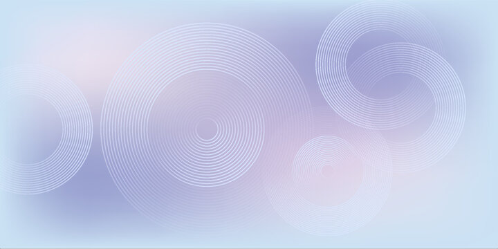 Digital abstract circle lines on blue background. Geometric stripe line art design