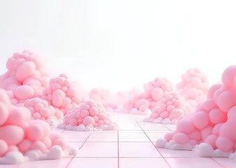 Pink Bubble Cloudscape Interior