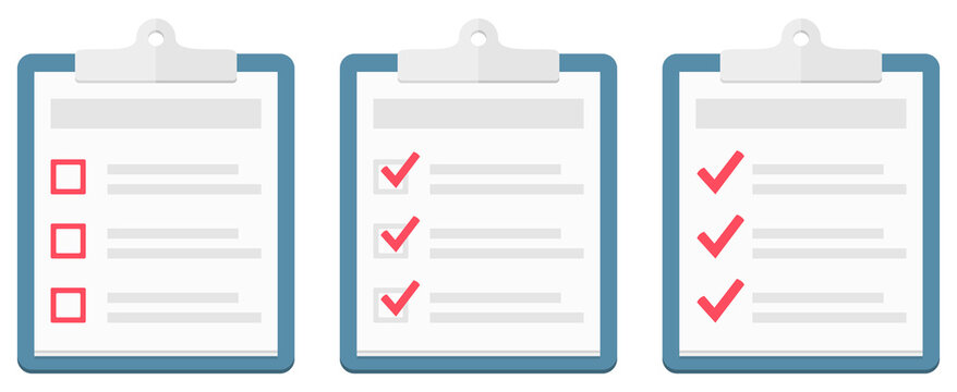 Check list on clipboard illustration