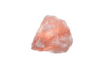Fototapeta premium Himalayan Pink Salt Rock Isolated on White Background. Natural Mineral. Spa and Wellness.