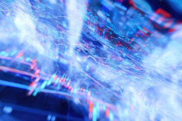 Futuristic Cryptocurrency Data Visualization Modern Finance and Tech for Business Marketing and Advertising