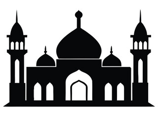 mosque shadow eid vector