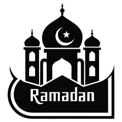 ramadan kareem logo vector on white background