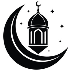ramadan crescent gold design