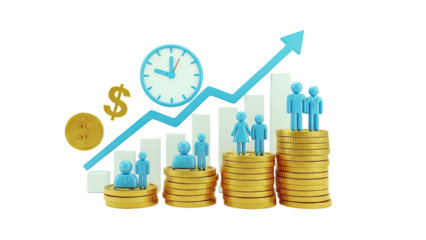 Financial growth with time, money, and people