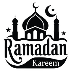 ramadan kareem greeting vector on white background