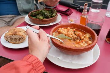 Chickpea Stew and Padrón Peppers Lunch