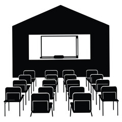 training room on white background