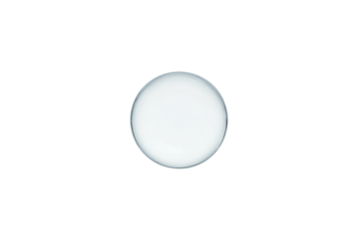 Crystal Clear Glass Orb on White Background