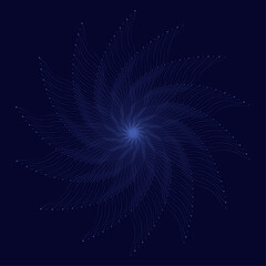 Abstract Blue Spiral Flow Background