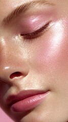 Naklejka premium Highlighter mockup luminous glow presentation, digital cosmetic template