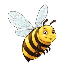 蜜蜂の笑顔 優しいタッチのイラストレーション