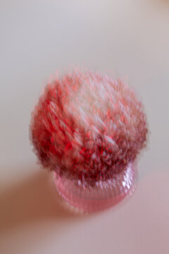 Abstract Flower Motion Blur with Pink Hues