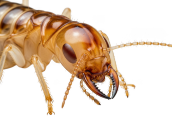 Closeup of a termite soldier isolated on transparent background