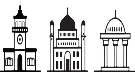 Global Architectural Landmarks Icon Set