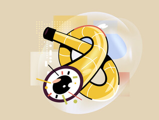 Abstract monitoring concept with tangled process