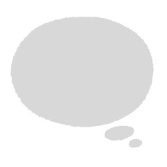  クレヨンで描いたような楕円形の吹き出し（線なし）