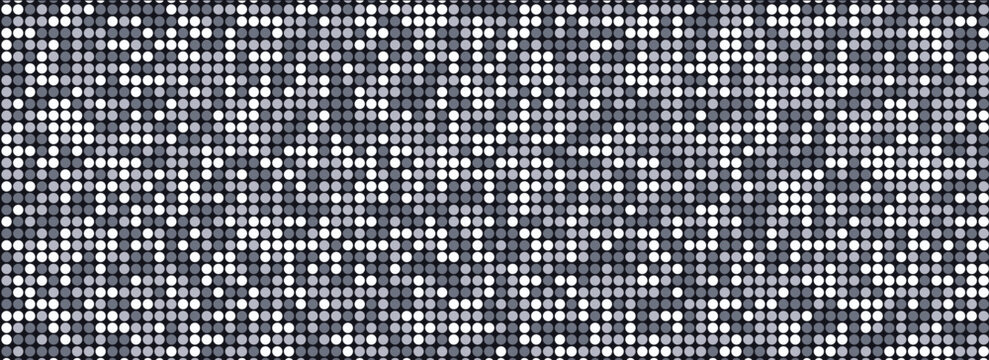 Silver pattern mosaic, disco ball texture, circle shimmer effect. Abstract night club background, metallic wallpaper with light effect, banner bg mockup, vector illustration.Eps10