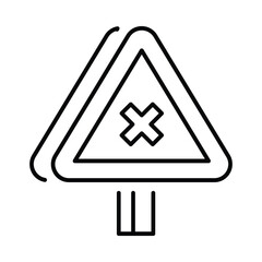 No Stopping  Vector Outline Icon EPS 10 File
