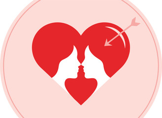 love, heart, arrow, couple, silhouette, affection, romance, passion, relationship, valentine, feelings, emotion, connection, intimacy, desire, devotion, tenderness, commitment, togetherness, adoration