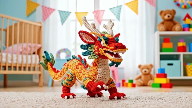 Playful Fabric Decorations In Nursery, Bright And Lively Scene Featuring Soft Plush And Fabric Decorations, Cheerful Nursery Setting Filled With Colorful Plush Toys And Playful Fabric Ornaments.