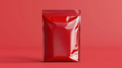 Snack Packaging Pouch Mockup Glossy Finish