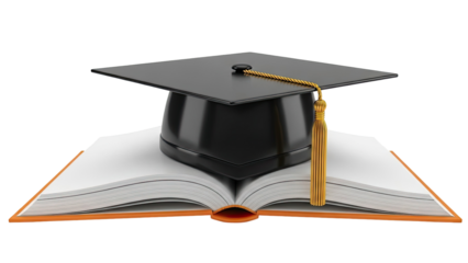 Graduation Cap on Open Book