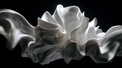 Fototapeta premium Abstract flowing white forms