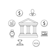 Set of Economic Crisis colorful solid icon. Included inflation, fall, bankruptcy, finance, business and more. Minimal filled icons. 