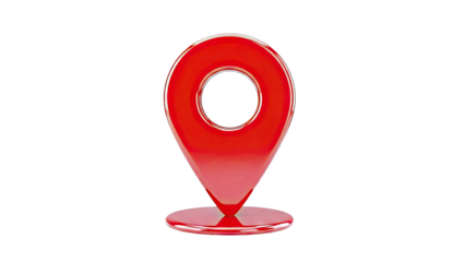 Shiny Red 3D Map Pin Icon