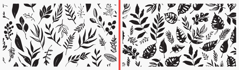 botanical floral illustration, leaf flower sketch set, hand drawn plant art, nature foliage collection, organic botanical vector, floral clipart pack, wild plant illustration, decorative nature art, b