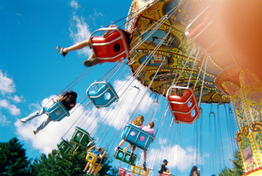 Disposable camera fair ride with finger in frame