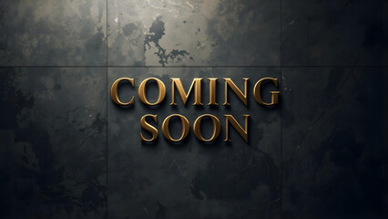 Mysterious Announcement Unveiling Forthcoming Event with Dramatic Coming Soon Sign on Dark Background