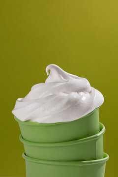 Whipped Sundae in Green Cups